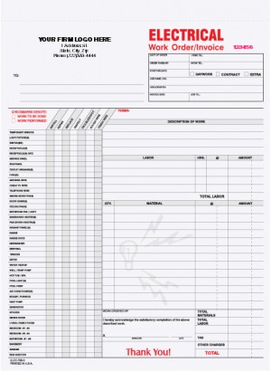 Electrical Work Order/ Invoice