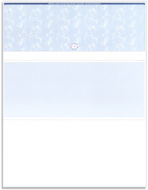 Blank Laser Top Check Paper, Blue
