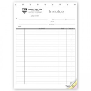 Contractor Invoice - Itemized Invoice for Large Jobs,  8 1/2 X 11"
