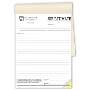 Job Estimates - Booked, 8-1/2 x 11"