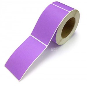 Rectangle Inventory Color Coding Labels - Purple - 3 x 5