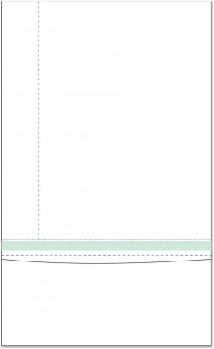 8-1/2” x 14” Blank Letter Size Form-N-Envelope, Detached w/ Tear off strip 