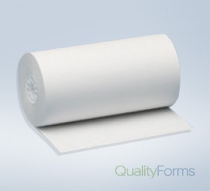 White Thermal Paper Rolls, 3-1/8" x 119', White, 50 Per Case