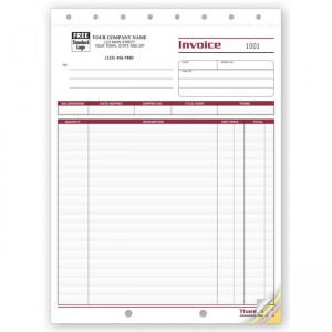 Shipping Invoice - Large,  8 1/2 X 11"