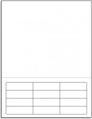 Integrated Label Form 12 Labels 2.5 x 3/4