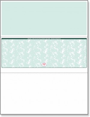 Blank Laser Top Check Paper, Green