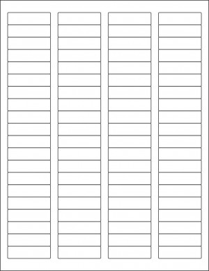 8-1/2" x 11" 80 Labels per Sheet 1-3/4" x 1/2"