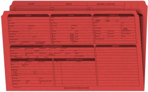 Real Estate Folder, Right Panel List, Legal Size, Red