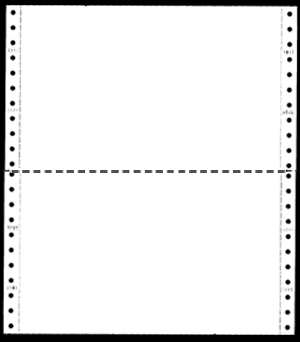 9-1/2 x 5-1/2" Continuous Paper, White, 3 Part, Side Perfs