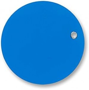 3" Strong Vinyl  Circle Tags Blue