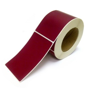 Rectangle Inventory Color Coding Labels - Burgundy - 3 x 5