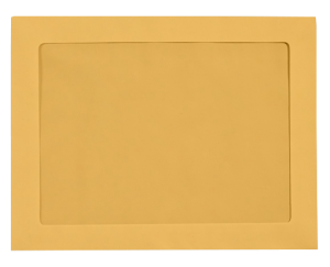 9 x 12  Full Face  Brown Kraft Blank, Window  Envelopes