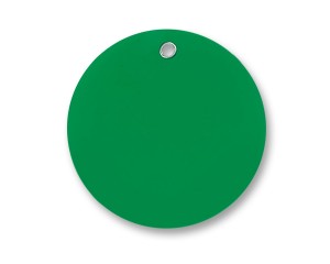 3" Strong Vinyl  Circle Tags Green