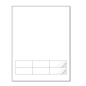 Integrated Label Form 6 Labels 2.5 x 1