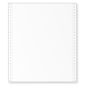 9-1/2 x 11" Continuous Paper 15# White, 2 Part, Side Perfs