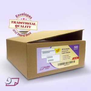 Double Window Envelopes Self Seal with Security Tint Inside Compatible with Quickbook and other Checks