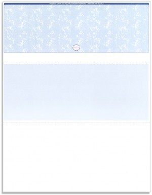 Blank Laser Top Check Paper, Blue