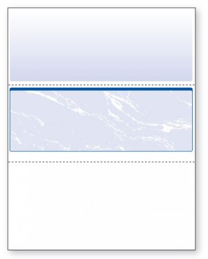 Blank Laser Middle Check Paper, Blue