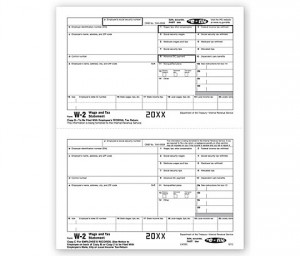 W-2 - Copy B - Employee Federal IRS - 2up