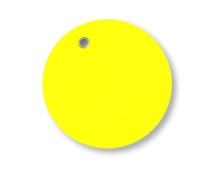 3" Strong Vinyl  Circle Tags Yellow