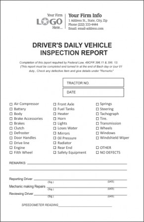 Driver Inspection Report Form